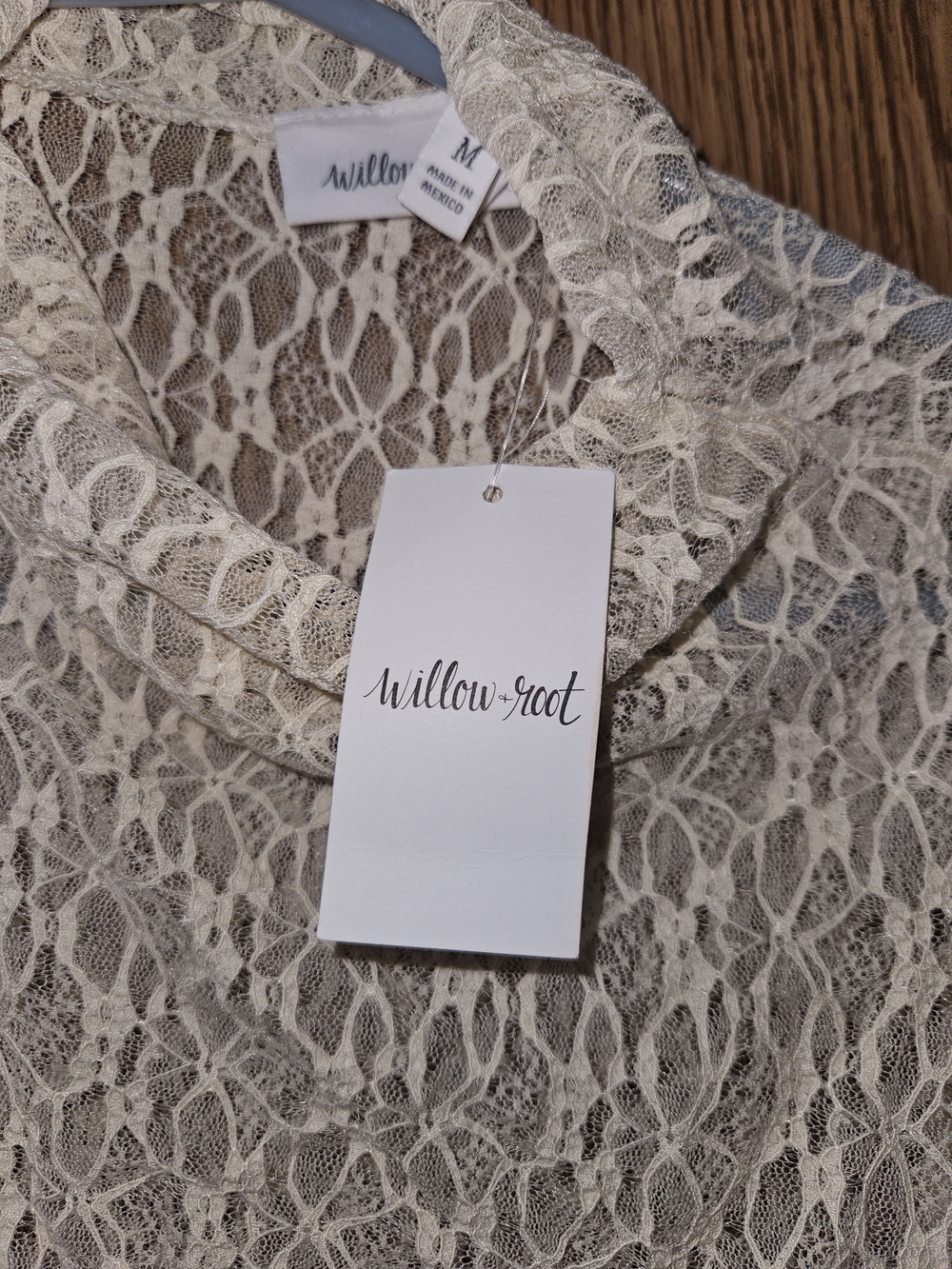 Sheer Lace Sleeveless Overlay Top in Cream - Picture 3 of 4